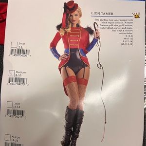 Women's Sexy Big Top Circus Showstopper/Lion Tamer Halloween Costume Size Medium